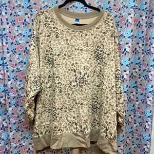 NWT animal print tunic sweatshirt